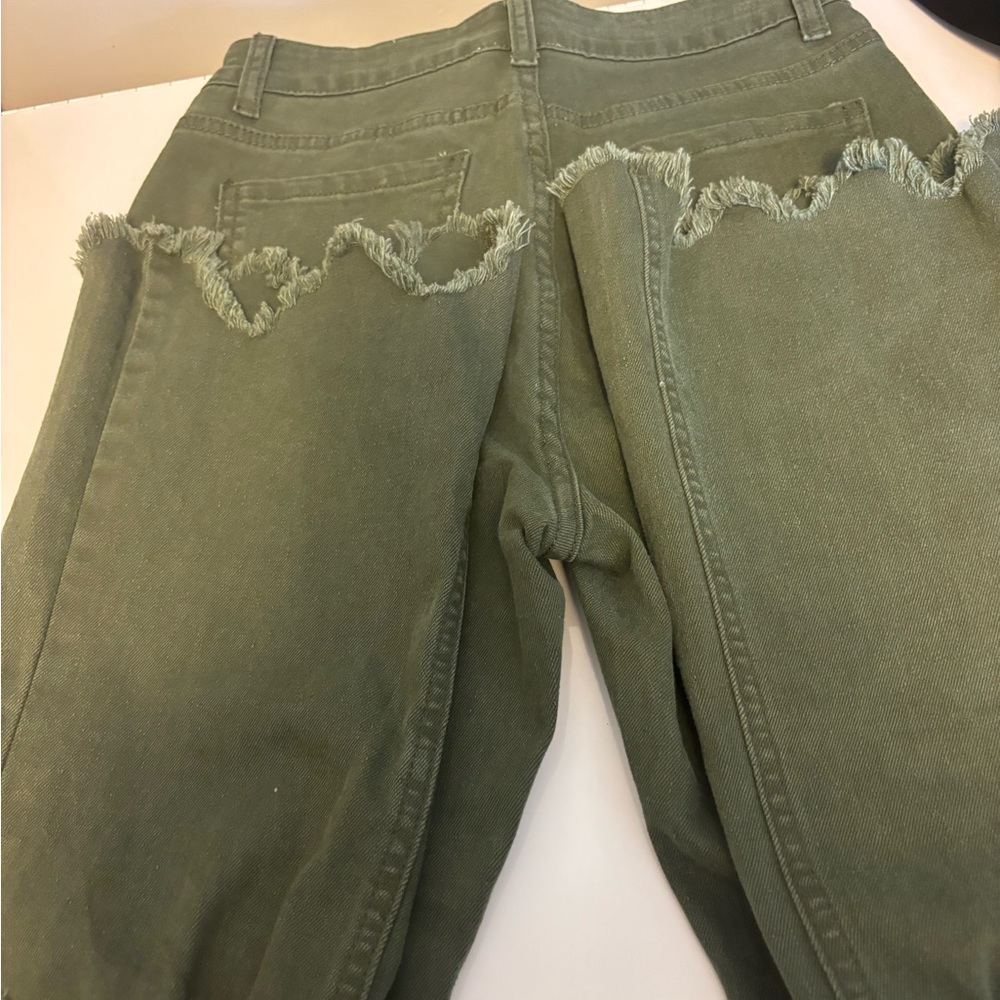 Olive green BiBi brand nwt raw edge - Picture 5 of 8